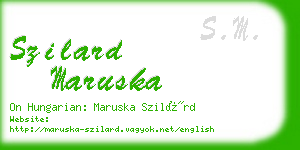 szilard maruska business card